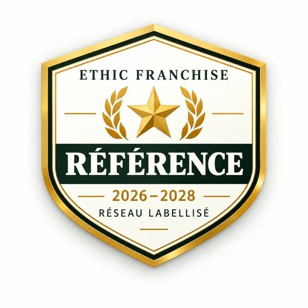 Badge Référence — Ethic Franchise, réseau labellisé 2026-2028